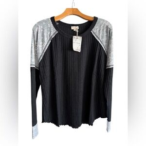 Raglan LS Bandanna Shirt from Hem & Thread Size L